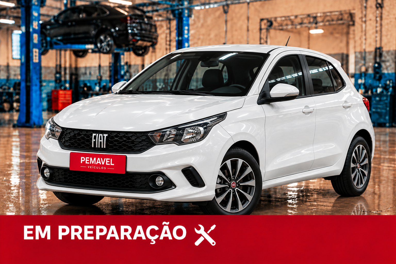 Fiat Argo Branco em Preparação