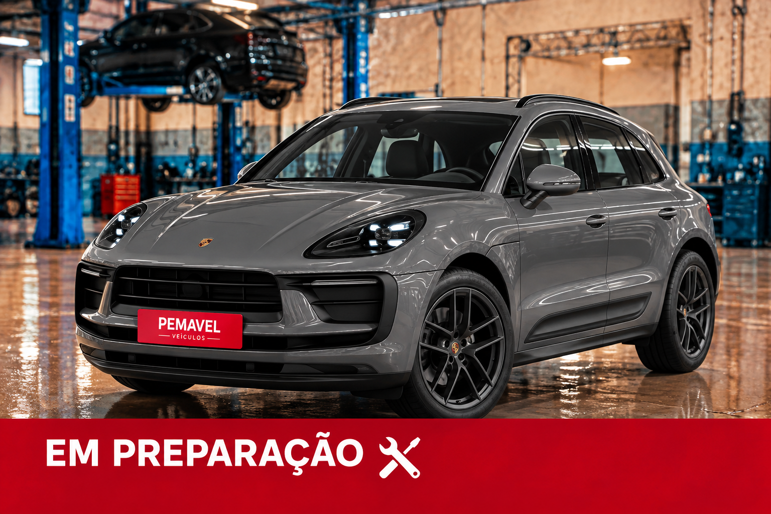 Porsche Macan em preparação na oficina