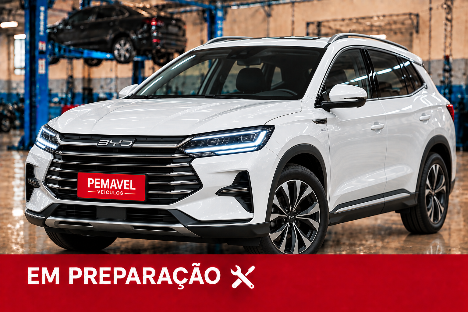 SUV BYD Branco em Preparação